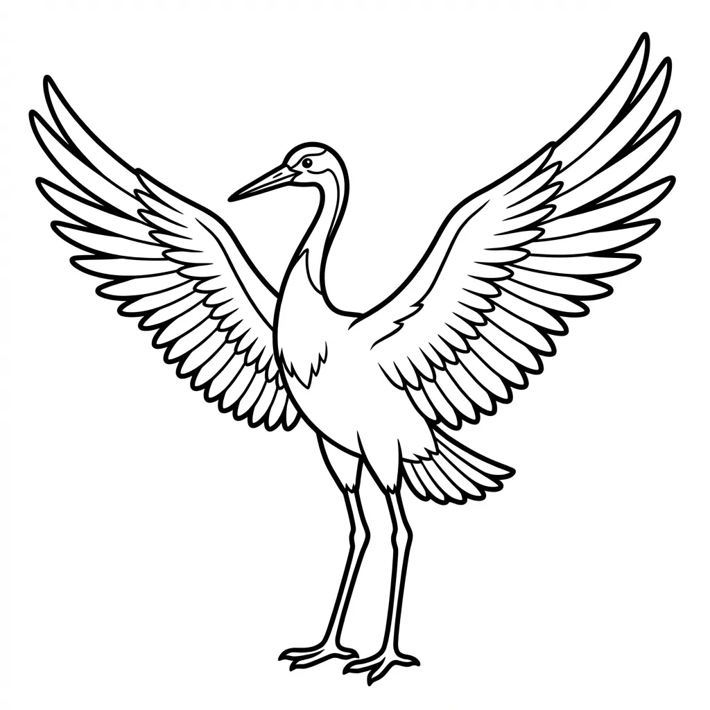 coloriage-grue Page 6