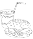 boisson et hamburger