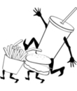 hamburger frites et boisson