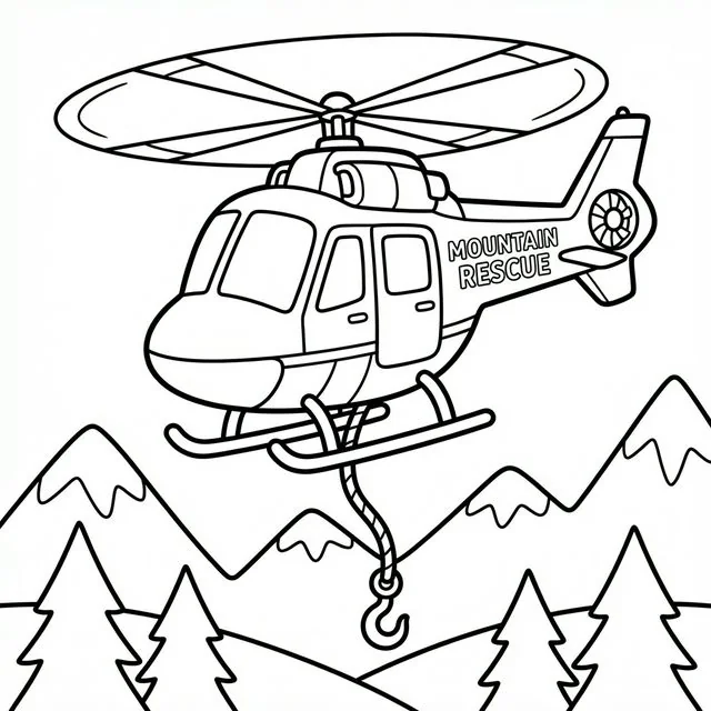 coloriage-helicoptere Page 8