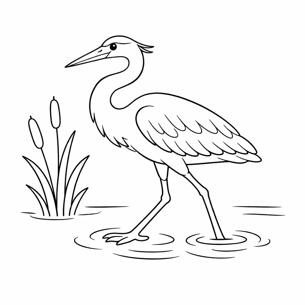 coloriage-heron Page 12