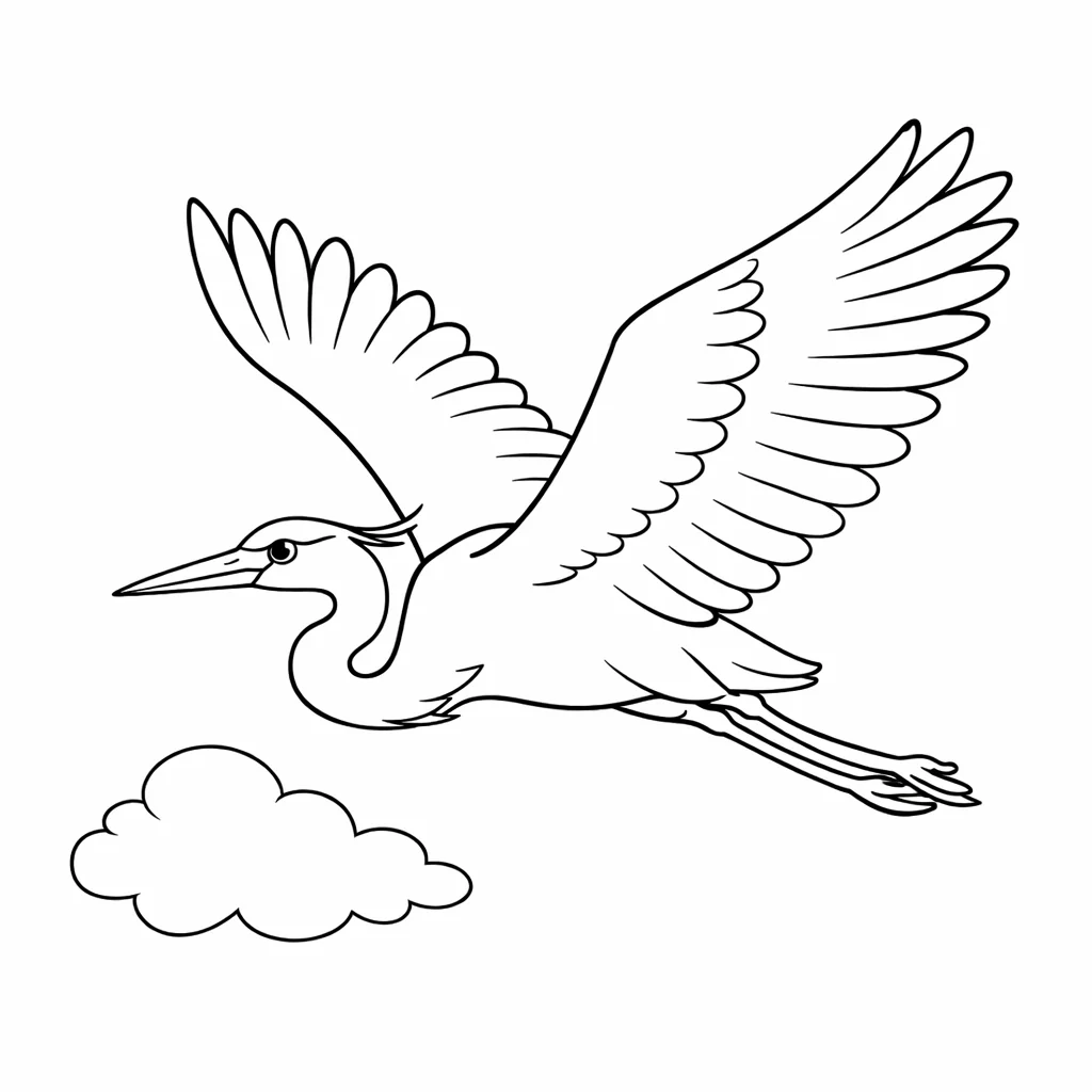 coloriage-heron Page 8