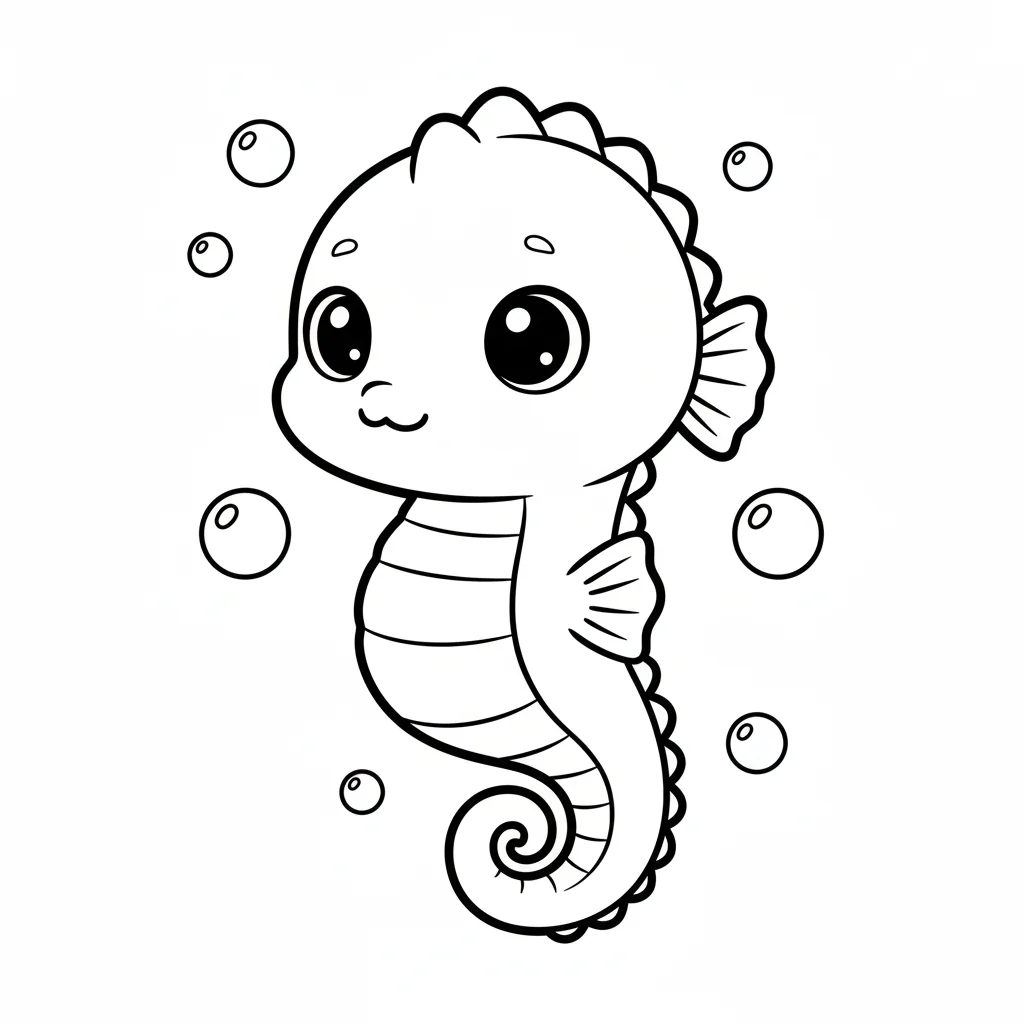 coloriage-hippocampe Page 2