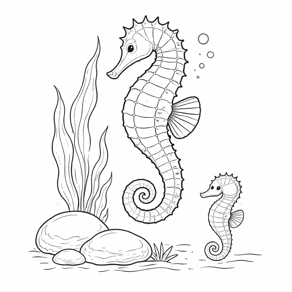 coloriage-hippocampe Page 8