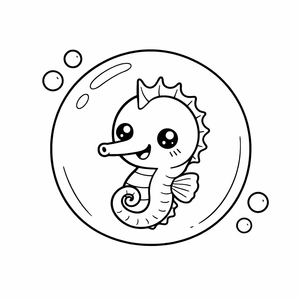 coloriage-hippocampe Page 9