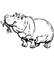 hippopotame clip art a imprimer & colorier