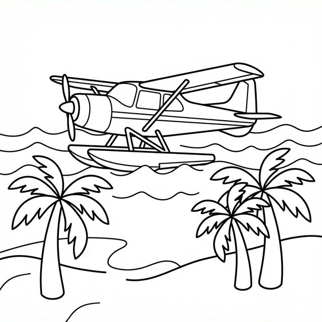 coloriage-hydravion Page 8