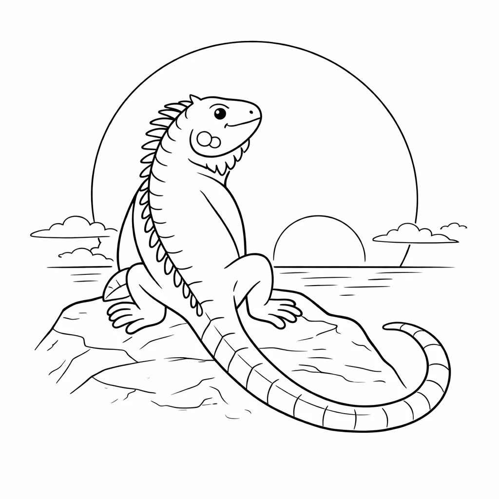 coloriage-iguane Page 16