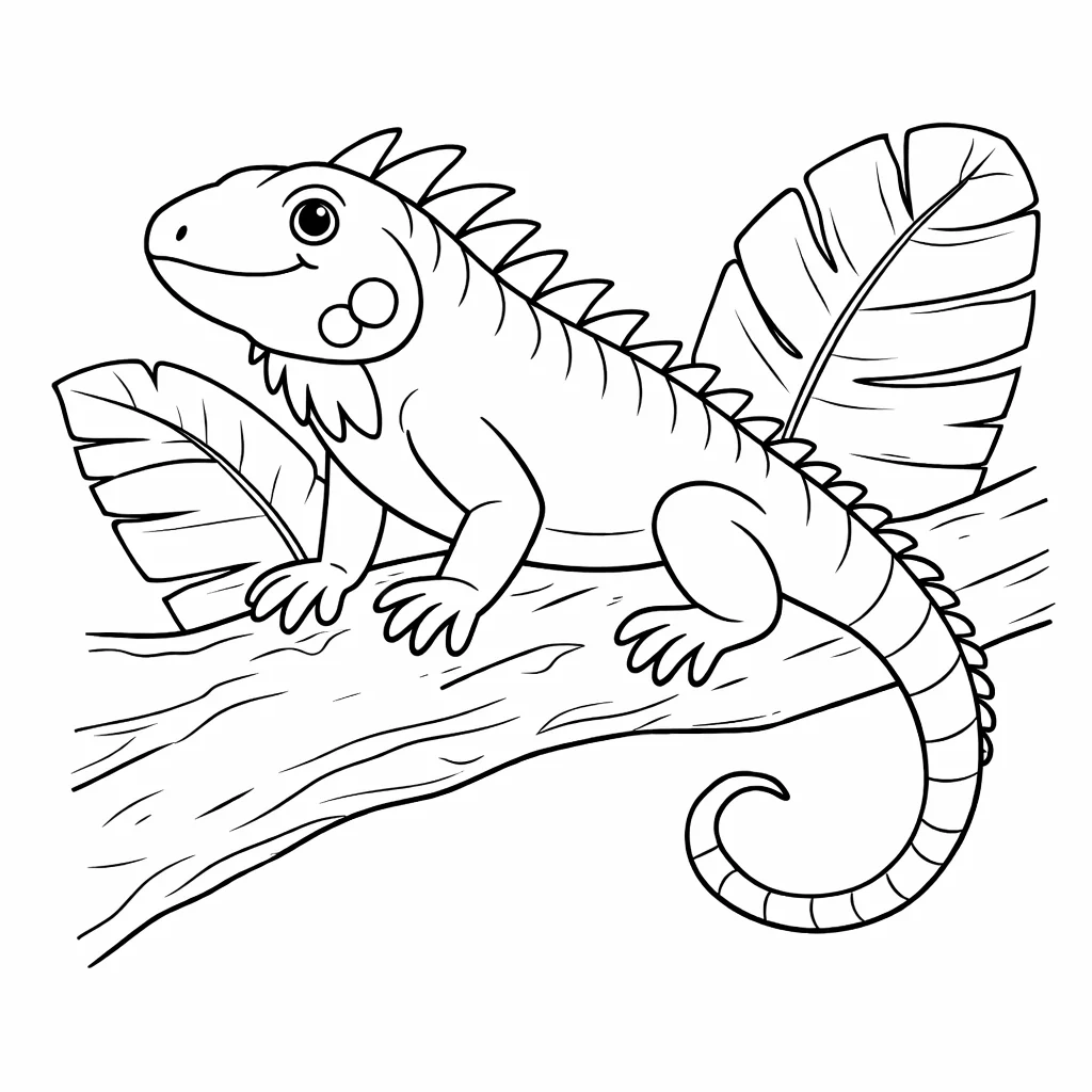 coloriage-iguane Page 4