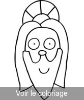 coloriage visage de Jésus en gros plan