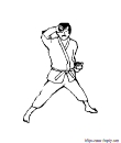 coloriage de karate