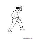 dessin de karate