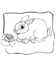 lapin esquisse gratuit a colorier