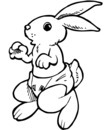 lapin clip art a imprimer & colorier