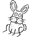 lapin esquisse a colorier