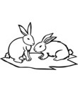 imprimer et colorier esquisse lapin