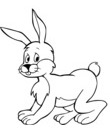 imprimer et colorier coloriage lapin