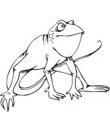 imprimer pour coloriage clip art lezard