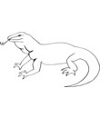 clip art lezard noir et blanc a colorier