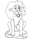 lion GIF gratuit a colorier