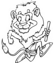 lion dessin impression et coloriage