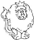 lion crocquis imprimer et colorier