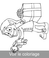 Coloriage Lutin et petit ours en peluche | Toupty.com