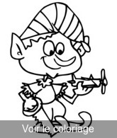 Coloriage Lutin avec jouet | Toupty.com