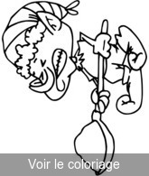 Coloriage Lutin avec spatule de sucre | Toupty.com