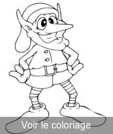 Coloriage Lutin au arge sourrire | Toupty.com