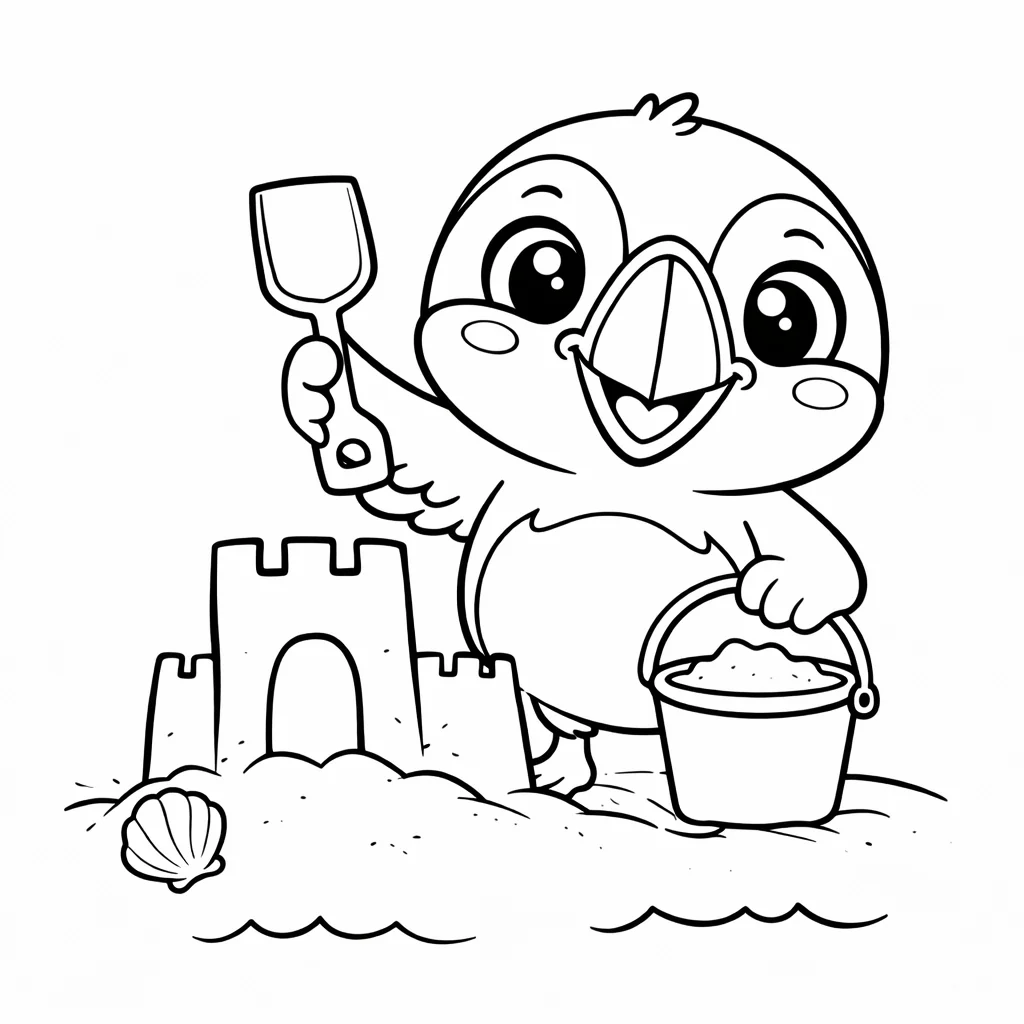 coloriage-macareux Page 8