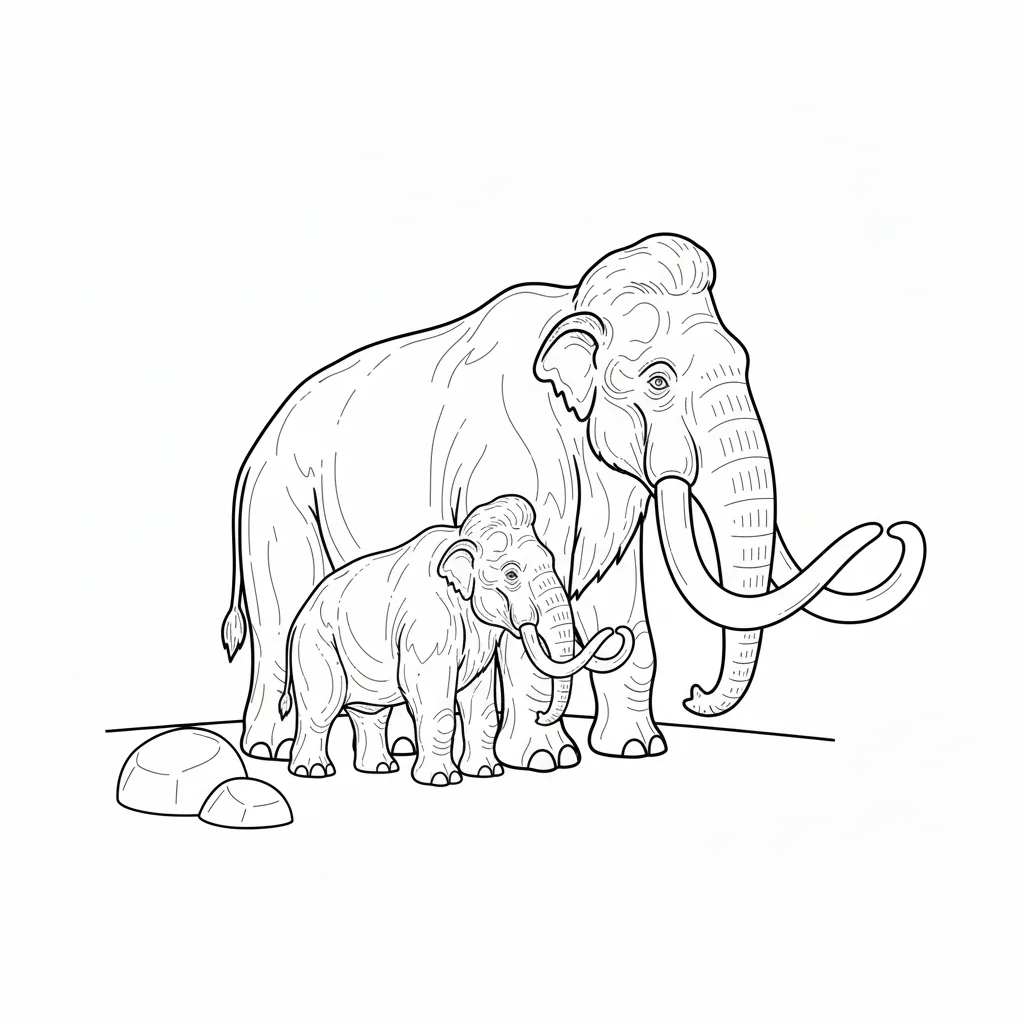 coloriage-mamouth Page 12