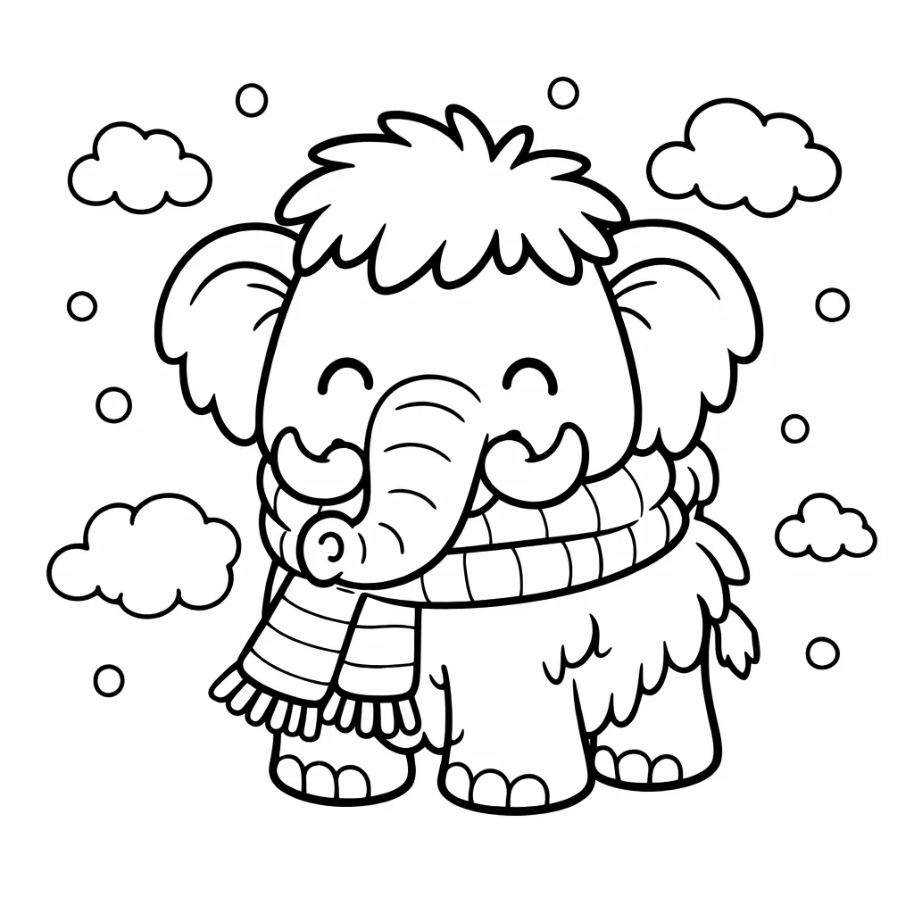 coloriage-mamouth Page 13