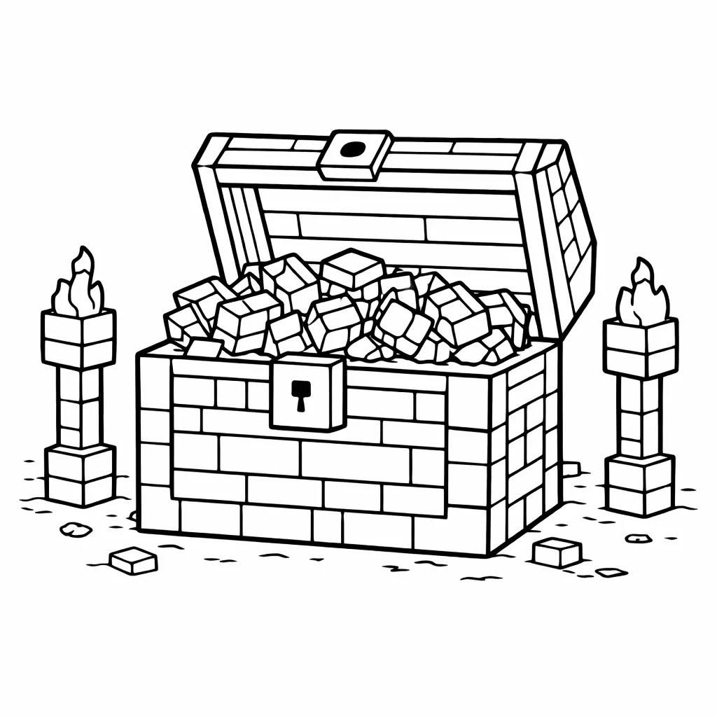 coloriage-minecraft Page 11