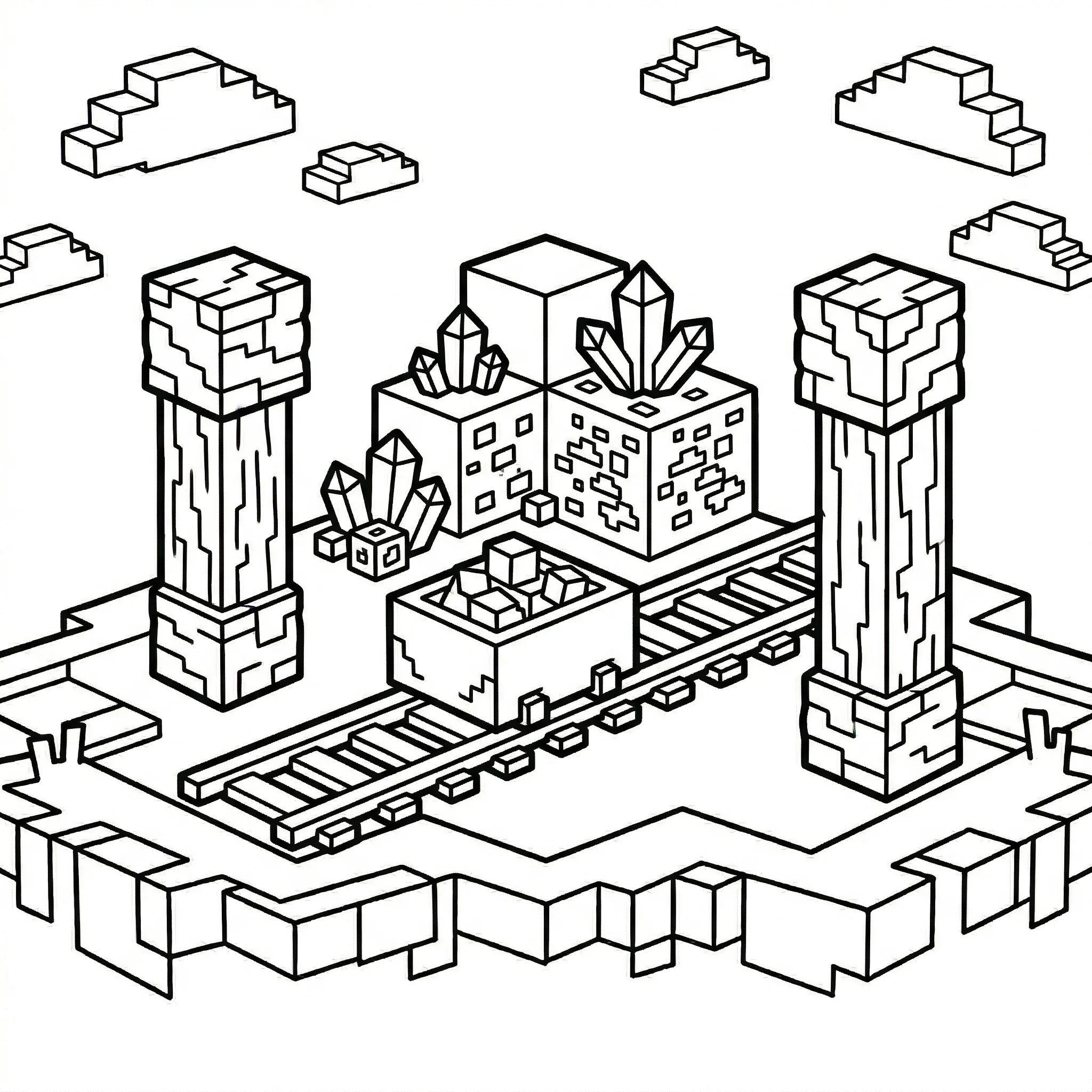 coloriage-minecraft Page 12