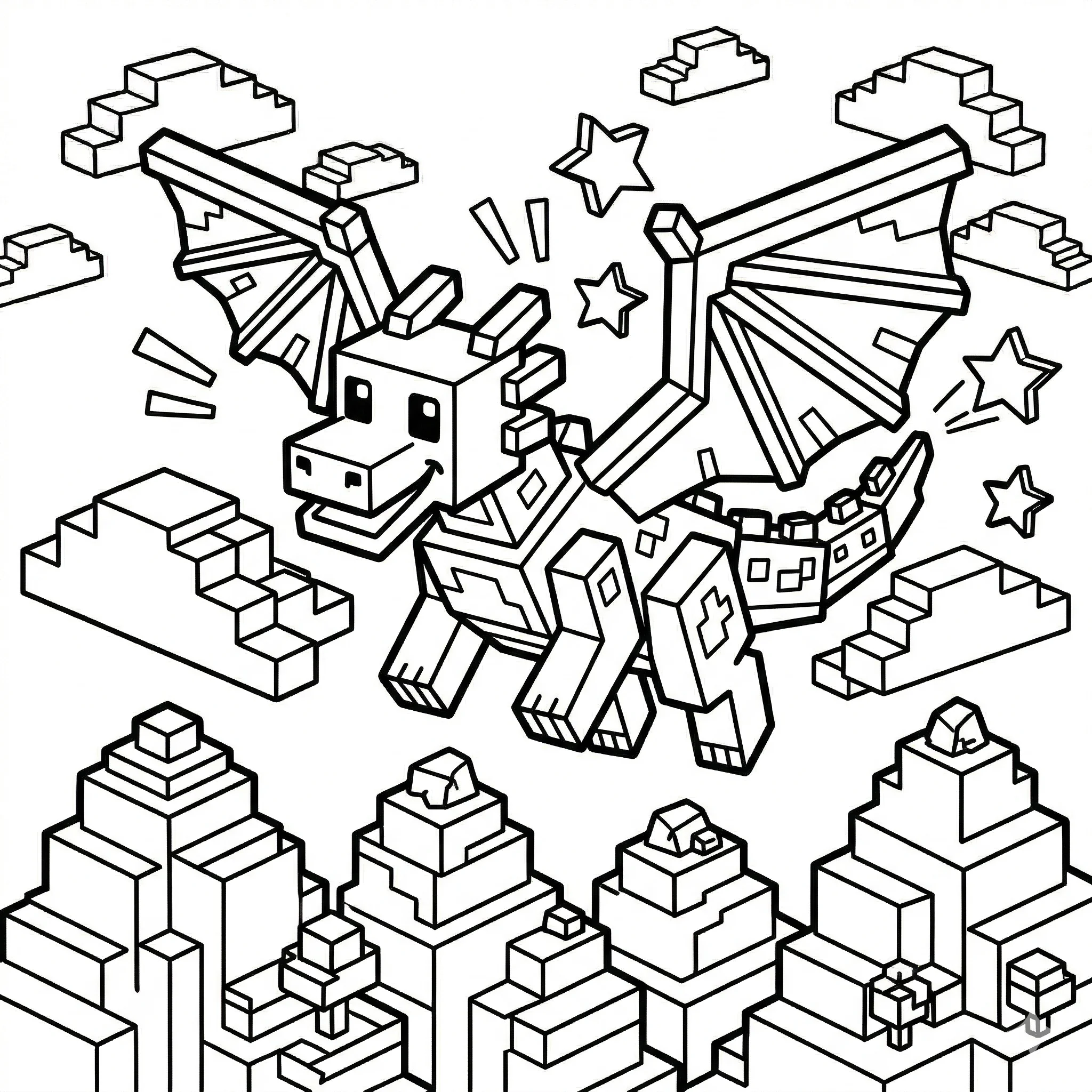 coloriage-minecraft Page 16