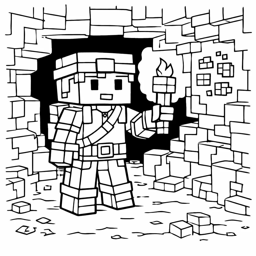 coloriage-minecraft Page 3