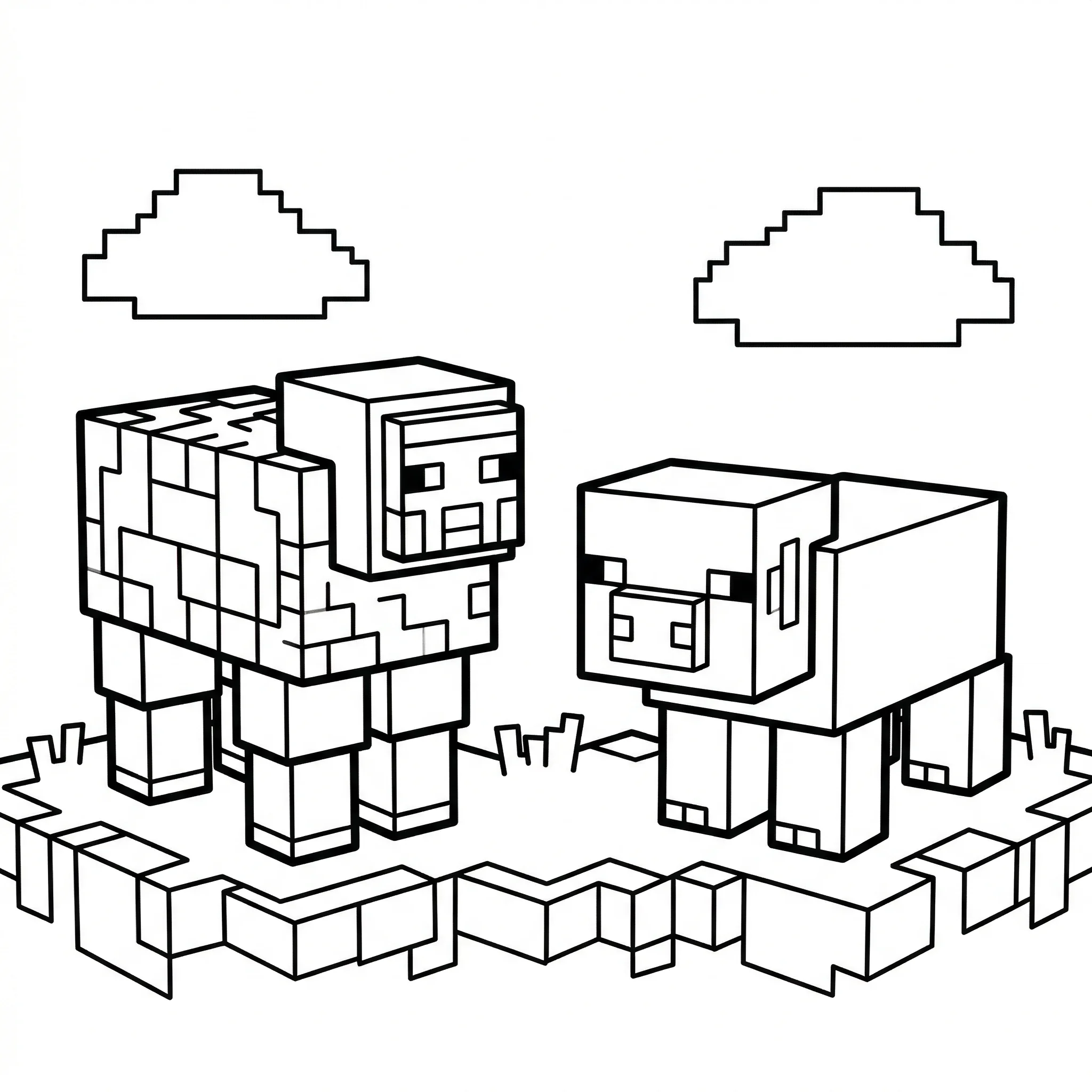 coloriage-minecraft Page 4