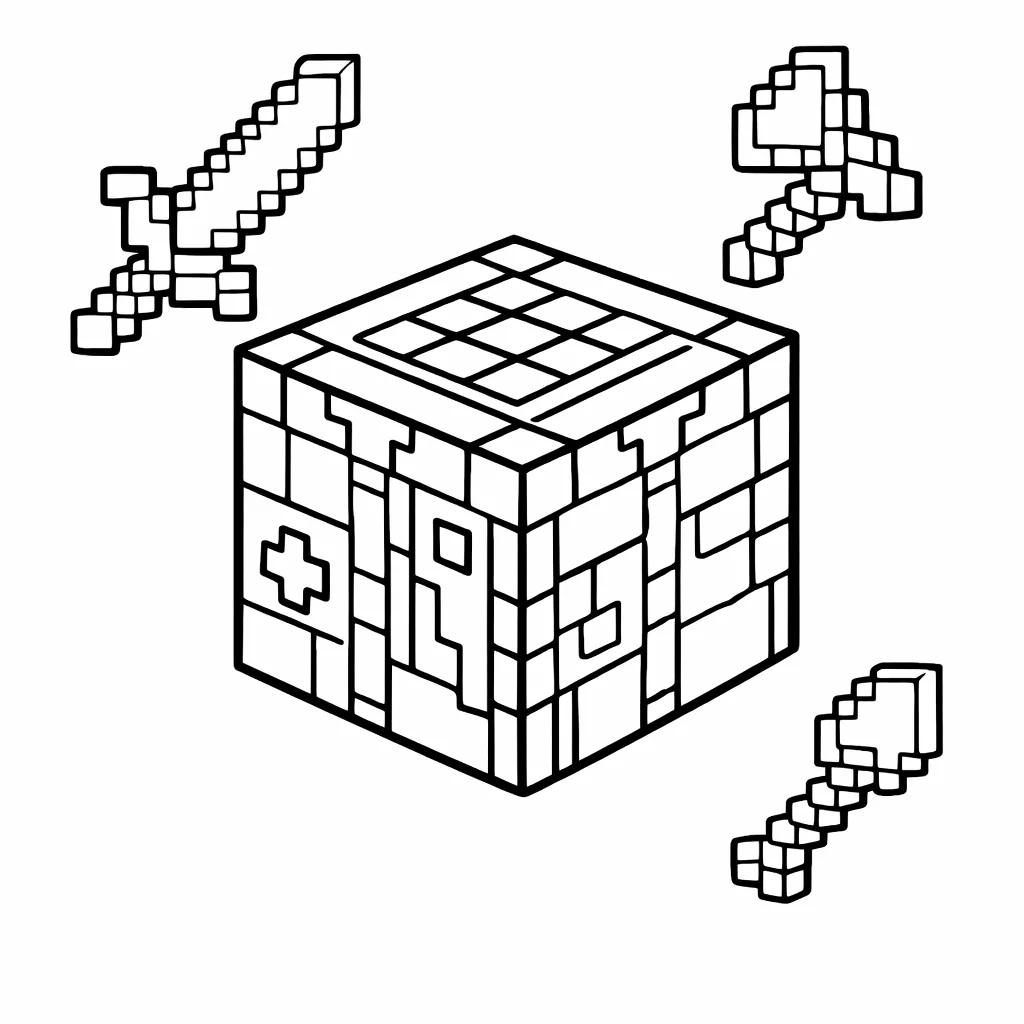 coloriage-minecraft Page 5