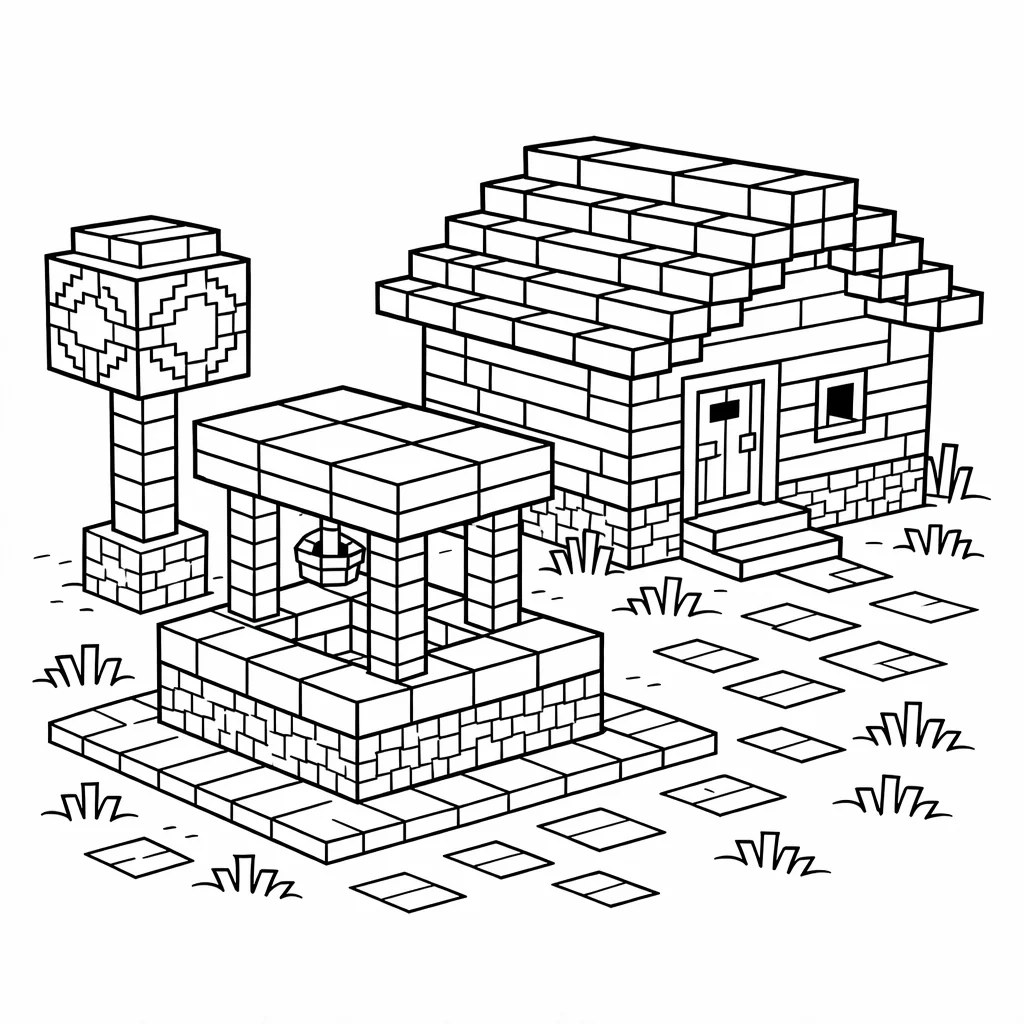 coloriage-minecraft Page 7