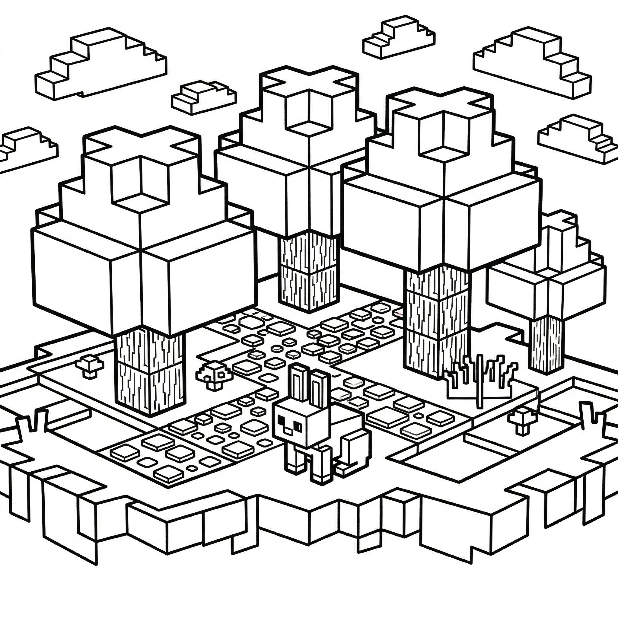 coloriage-minecraft Page 8