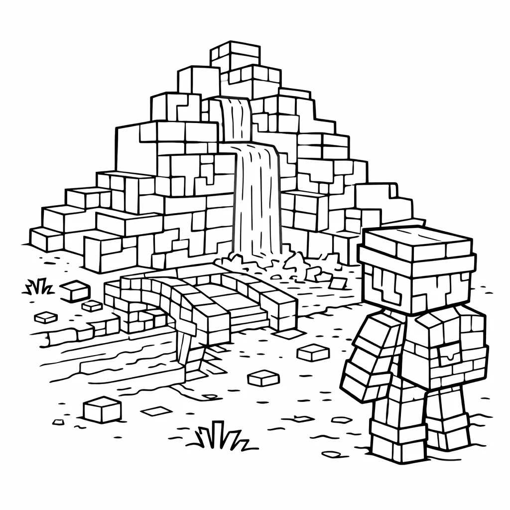 coloriage-minecraft Page 9