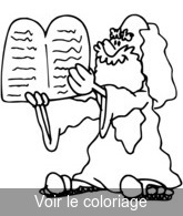 coloriage Moïse et les dix commandements