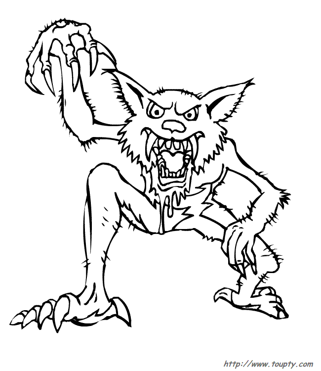 Coloriage à Imprimer Monstre Effrayant Coloriage de Monstres