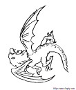 Coloriage Monstre mi lion mi dragon | Toupty.com