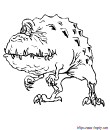 Coloriage Monstre creature des mers | Toupty.com