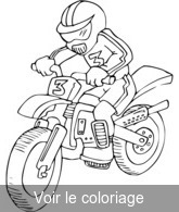 coloriage moto de cross