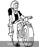 coloriage l'homme  la moto