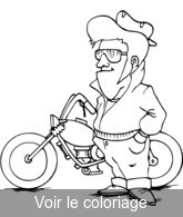 coloriage motard cool