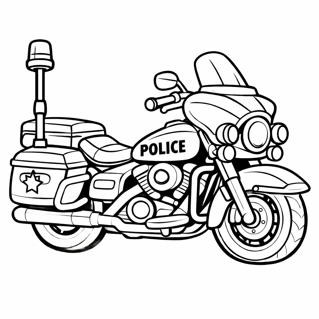 coloriage-moto-police Page 10